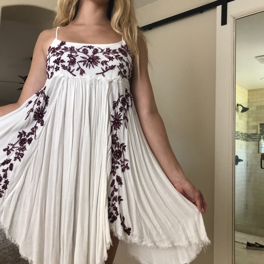 Embroidered flowy dress